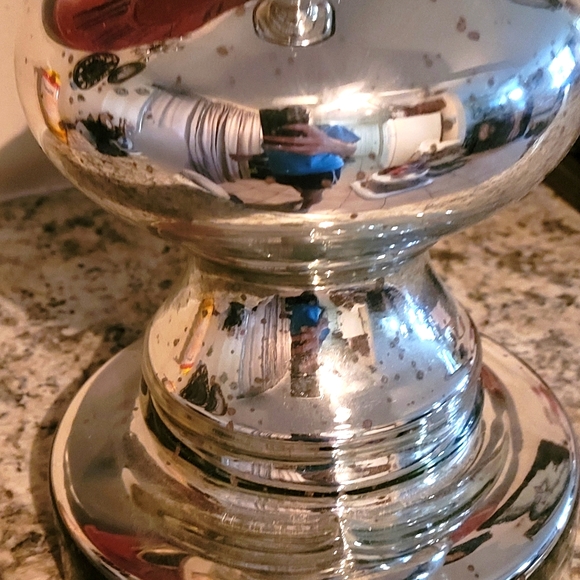 Large Mercury Glass Candle Holder